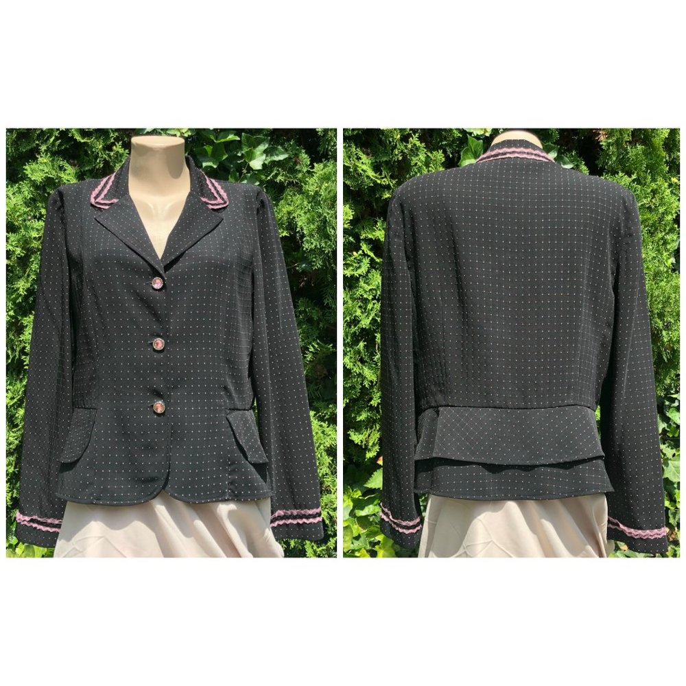 DRESSBARN Black & Pink Jacket